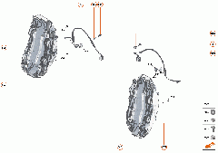 マクラーレン セナ (SENA) GTR用　純正フロントブレーキパッド センサー(2本) 付き