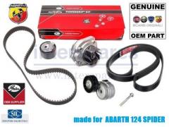 アバルト 124　スパイダー NF2EK OEM タイミングベルトキット & W/P +  ドライブベルトキット付 フルセット