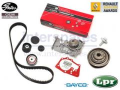 ルノー カングー2 KWK4M 中期エンジン 1.6L用 OEM 対策 タイミングベルト キット + 純正 OES ウォーターポンプ & クランクプーリー 付 セット