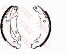 ルノー トゥインゴ　リアブレーキシュー BENDIX TYPE　7701202820　7701204268　1282-0111
